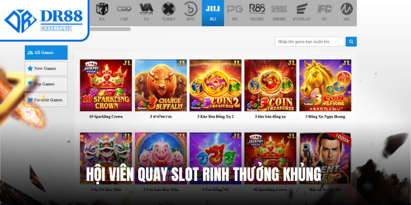Hội viên quay slot rinh thưởng khủng